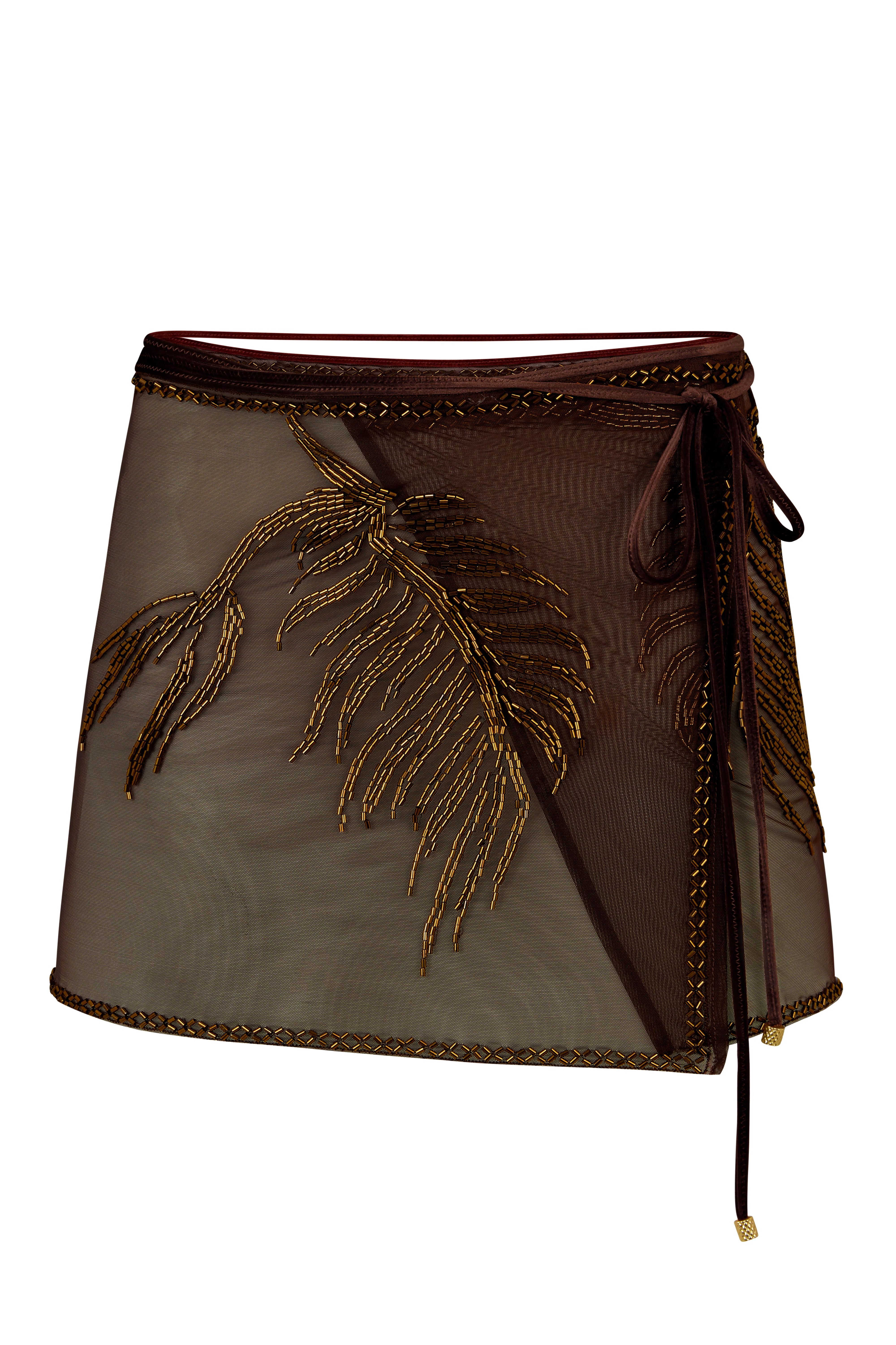 ORLA - Beaded Mini Wrap Skirt - Image 5